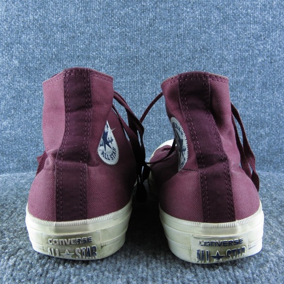 Converse‎ Mid All Star Men Sneaker Shoes Size 9 Medium Maroon Fabric Lace Up - Picture 5 of 9